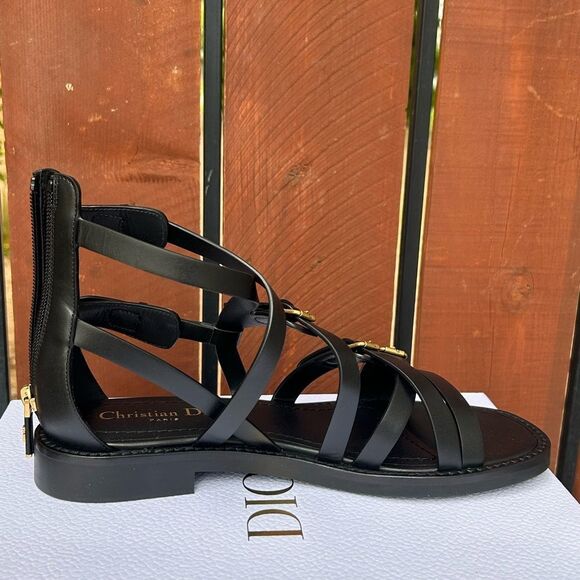 Dior L'amazone Leather Sandal, Black size 38.5EU NIB - Picture 7 of 16
